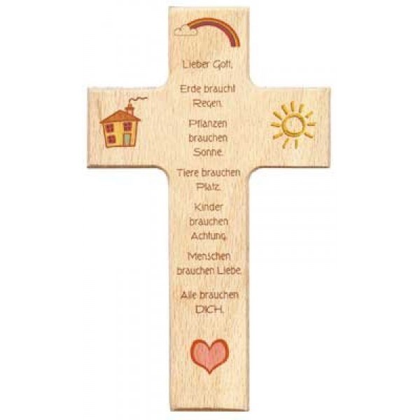 Holzkreuz "Lieber Gott"
