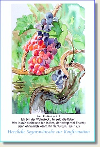 konfi2 Faltkarte zur Konfirmation "Herzliche Segenswünsche zur Konfirmation"