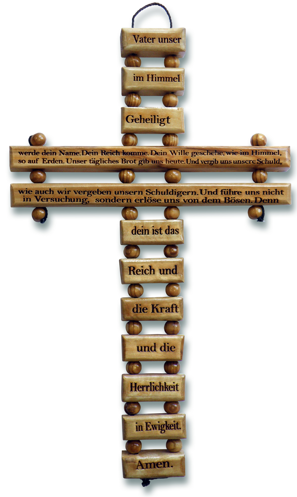 Holzkreuz - Vater Unser