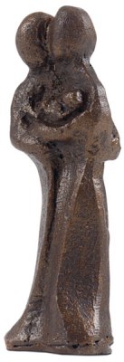 Paar_mit_Kind_Bronzefarben Figur "Paar mit Kind" - bronzefarben