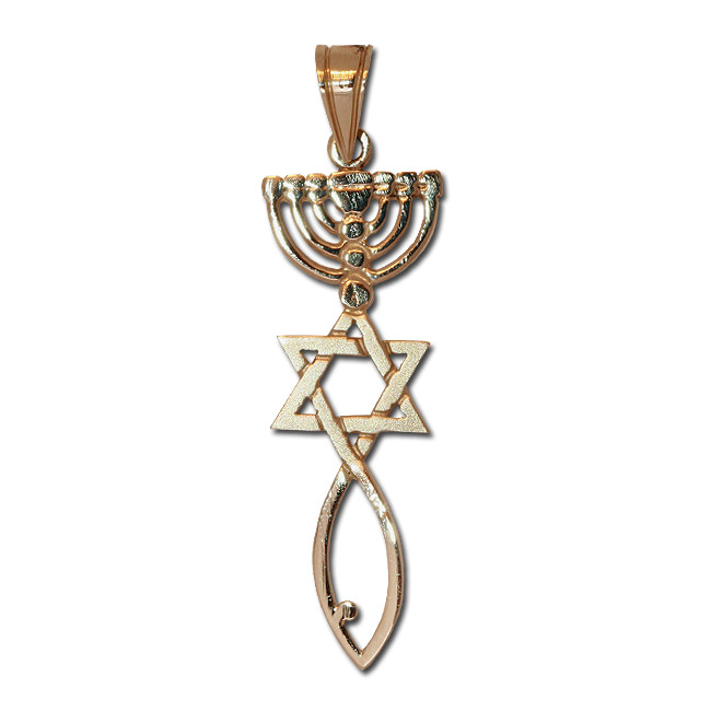 Anhänger Urchristenzeichen in Gold, 2,5 cm