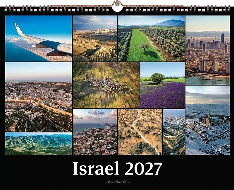 Israel 2027 - Black Version - Wandkalender - (CLV)