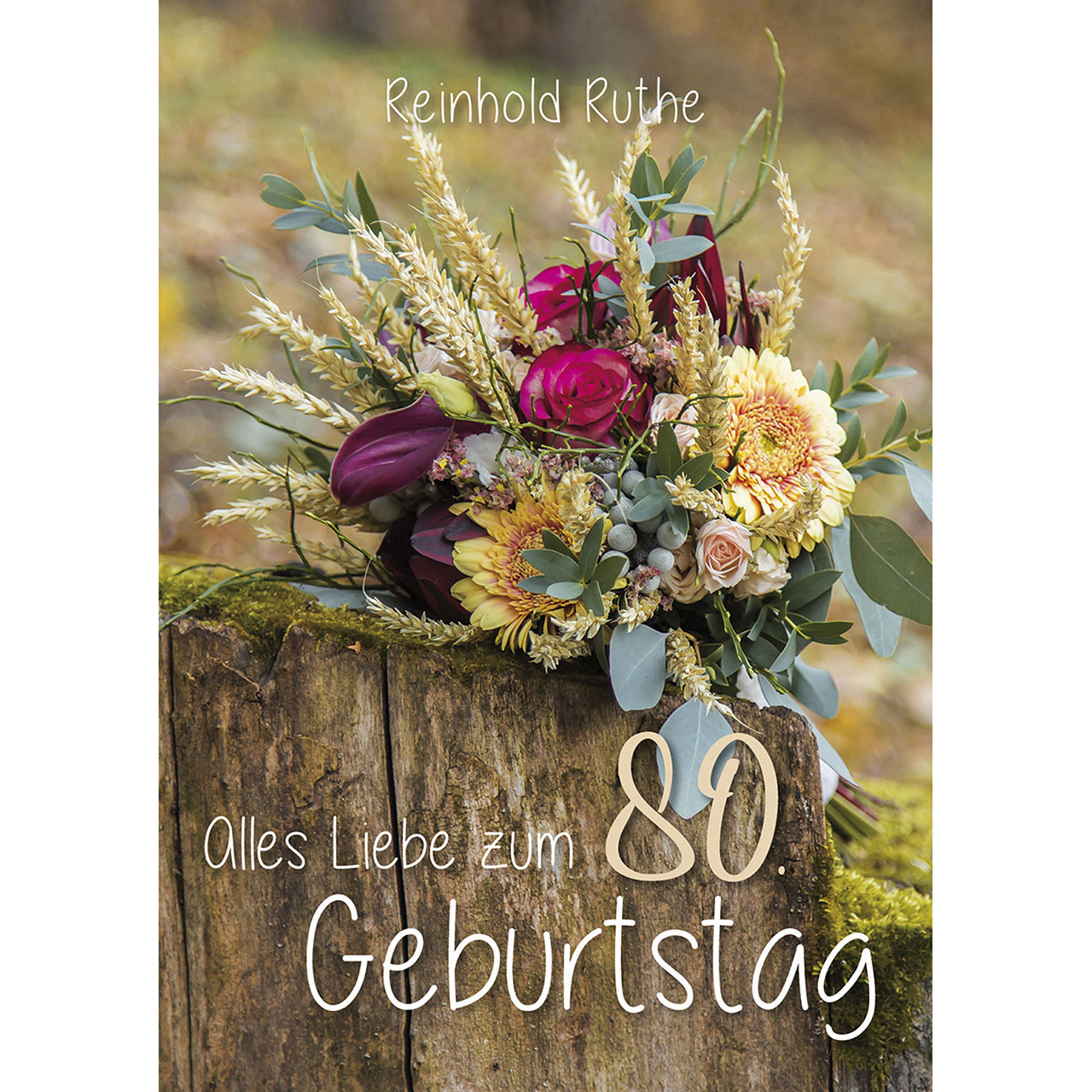 Zum 80. Geburtstag - Faltkarte