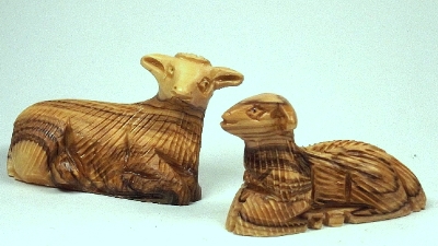 Olivenholz-Schaf kraus