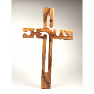 Olivenholz-Kreuz "Jesus" 20 cm