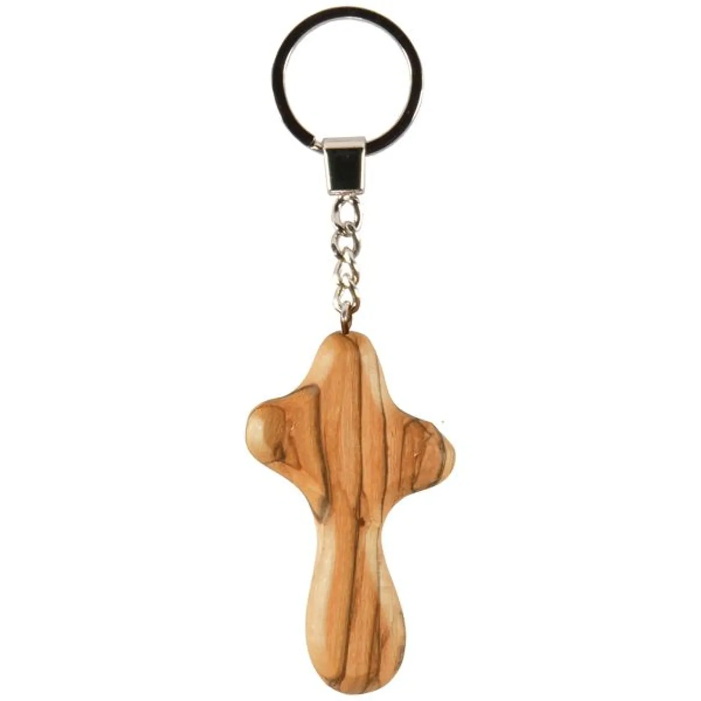 Schlüsselanhänger: Kreuz aus Olivenholz