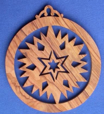 LeuchtenderStern Runder weihnachtlicher Anhänger "Leuchtender Stern"