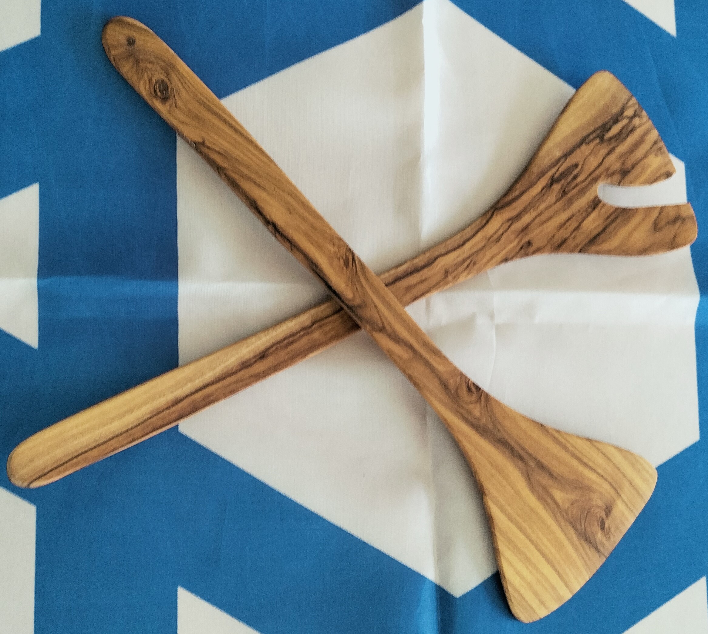 Salatbesteck Rustikales Salatabesteck No.1 aus Olivenholz