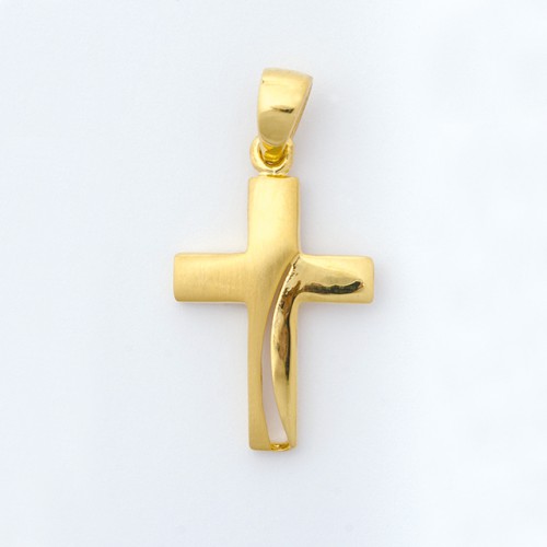 Anhänger "Kreuz", vergoldet