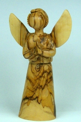 Olivenholz-Engel, stehend ca. 13 cm