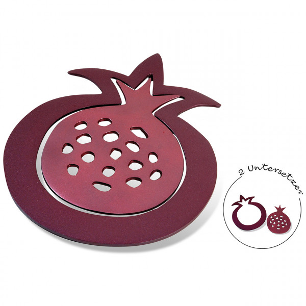 Granatapfel - Untersetzer 2 in 1