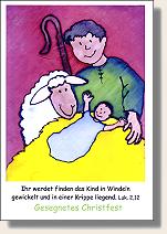 Weihnachtspostkarte "Gesegnetes Christfest"
