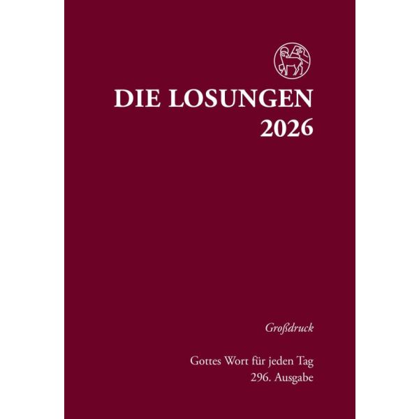 Losungen 2026, Großdruck, Rot