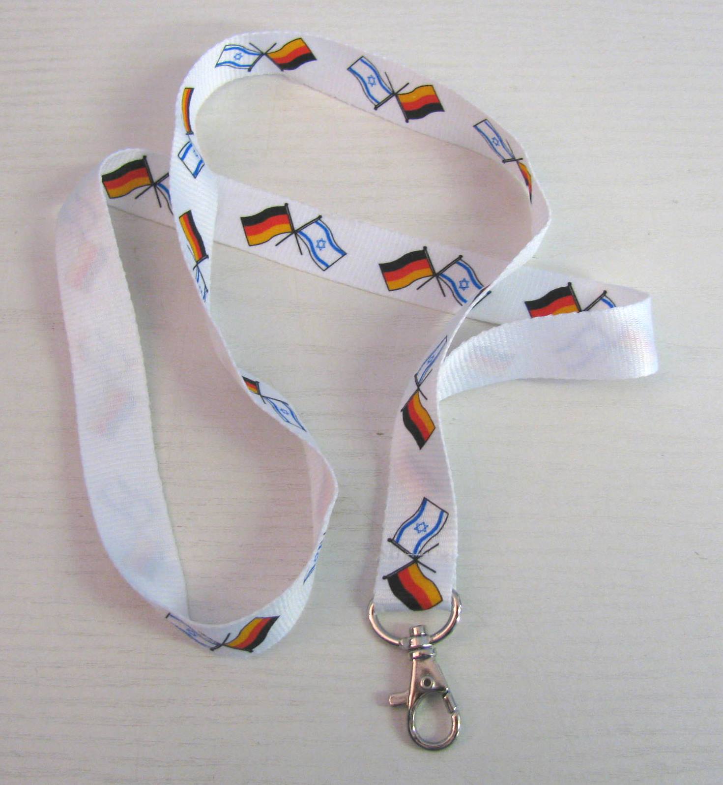 Schlüsselband mit israelischer & deutscher Flagge