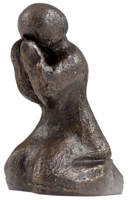 Skulptur "Betend" bronzefarben