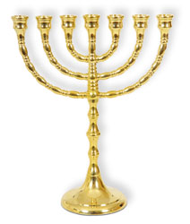 Menorah goldfarben - ca. 24,5 cm