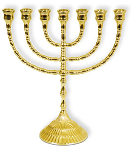 Menorah goldfarben - ca. 29,5 cm