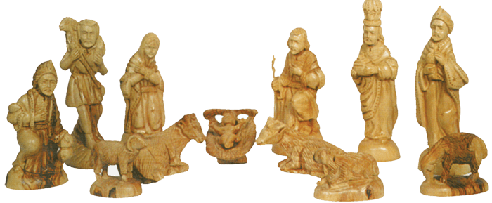 krippenfiguren10cm Krippenfiguren mit Gesicht, Set 11-teilig, ca. 10 cm ( Feine Arbeit )