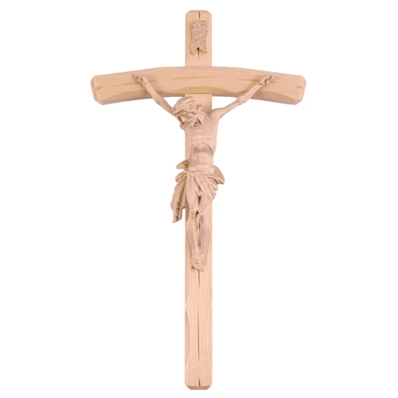 Kruzifix aus Lindenholz, hell, 36 cm