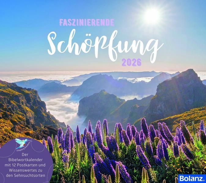 Faszinierende Schöpfung 2026 - Aufstellkalender in Postkartenform