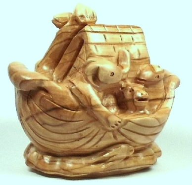 Olivenholz-Figur "Arche Noah"