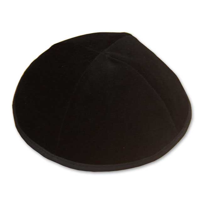 1230648394_KP0119-650 Kippa aus Samt - schwarz unifarben