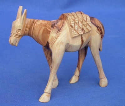 Olivenholz-Esel, ca. 17 cm