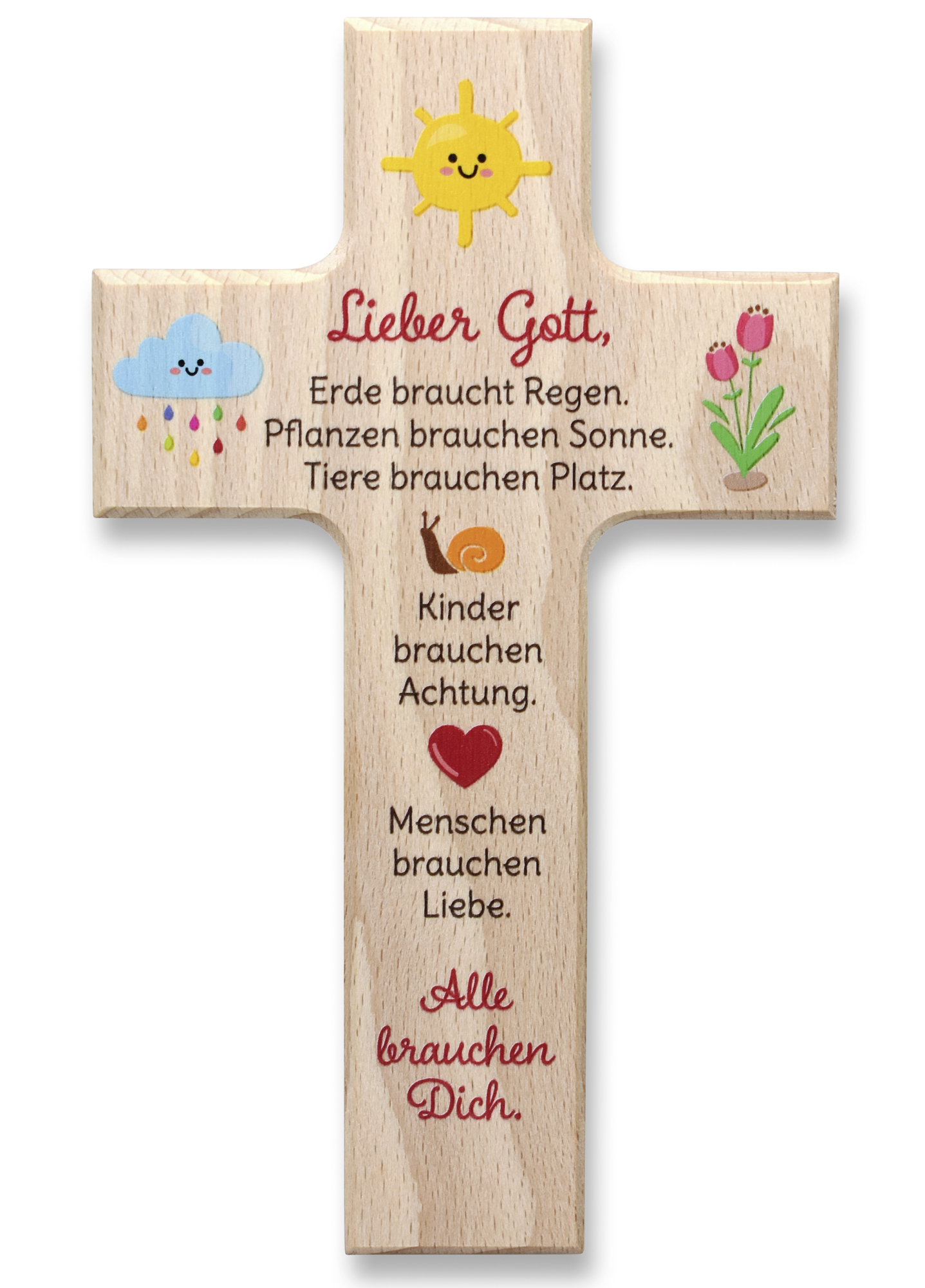 Holzkreuz "Lieber Gott"