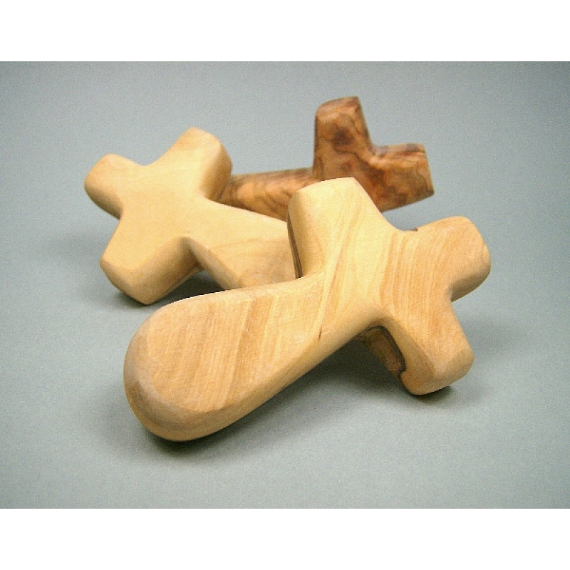 Olivenholz-Handkreuz / Handschmeichler 1