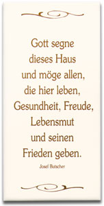 Keramik-Fliese "Gott segne dieses Haus ..."