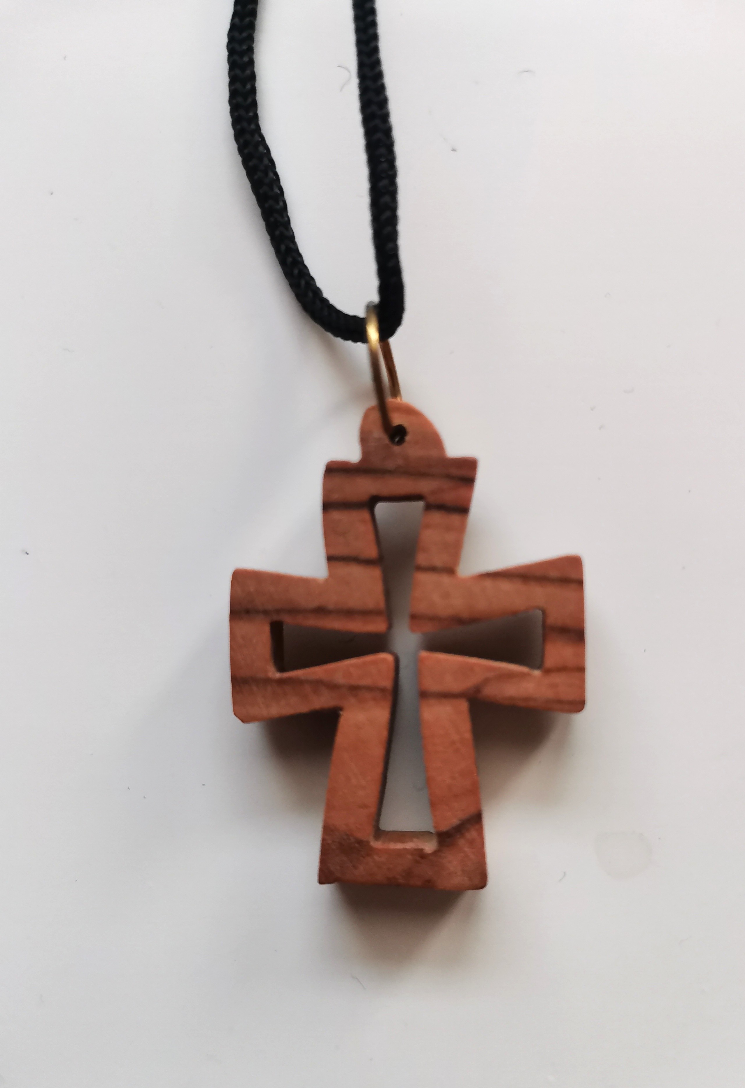 Kette Kreuz Olivenholz - 3,5 cm