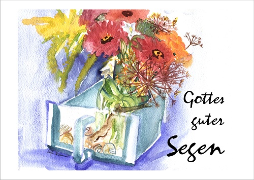 Gruß-Postkarte: Gottes guter Segen