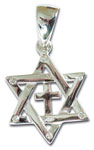 Kettenanhänger "Davidstern mit Kreuz"