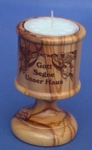 Teelichtständer "Gott segne unser Haus"