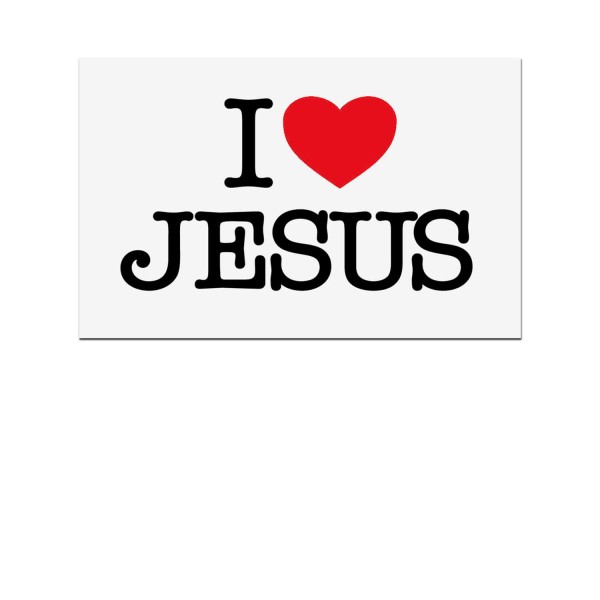 Aufkleber "I Love Jesus"