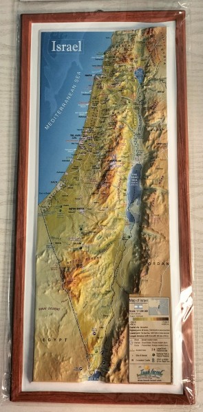 Topografische Reliefkarte ISRAEL, Wandhänger