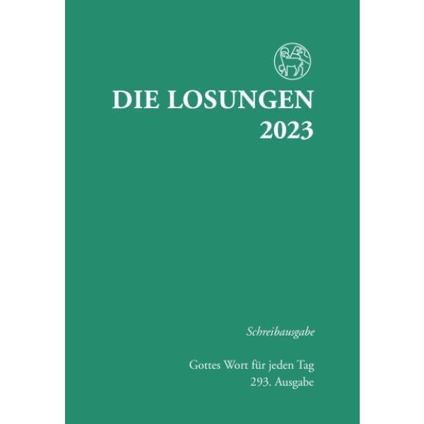 Losungen 2023, grün, Schreibausgabe