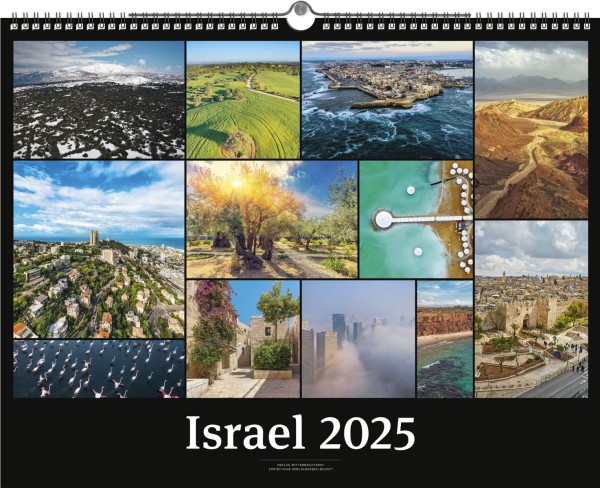 Israel 2025 - Black Version - Wandkalender - (CLV)