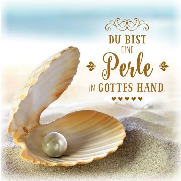 Metallschild: "Du bist eine Perle"