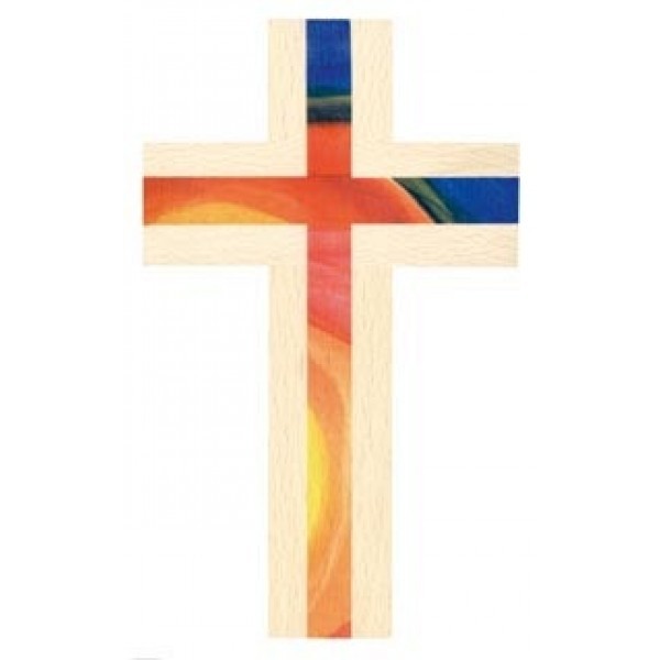 Holzkreuz bunt