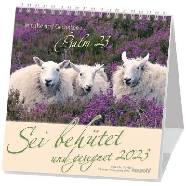 Sei behütet und gesegnet 2023 - Psalm 23 Postkartenkalender
